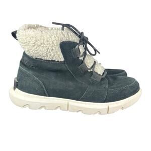 Sorel Women's Explorer™ II Carnival Cozy Boot Black/Sea Salt 8 B - Medium suede